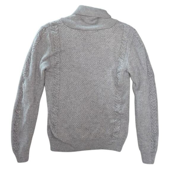 Murano Collezione‎ sweater Sz M gray 100% murano wool cable knit Italian yarn - Picture 2 of 7